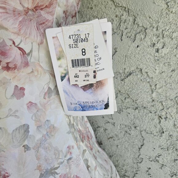 Vintage NWT Jessica McClintock Gunne Sax Floral Dress Girls Size 8 - Picture 4 of 5